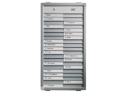 Infobord Legamaster Aan/afwezig 77x28cm 30 namen