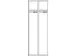 garderobekast,HxBxD 1850x600x500mm,2vak,RAL7035,front RAL7016