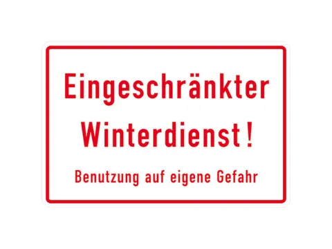 panneau indicateur Service de déneigement restreint alu gaufré laqu
