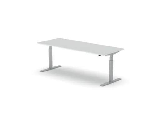 Elektrisch ihv bureau,HxBxD 650-1310x2000x800mm,blad wit