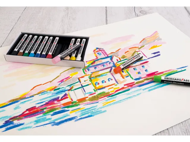 Oliepastelkrijt Eberhard Faber Artist Color 11mm doos a 12 st assorti