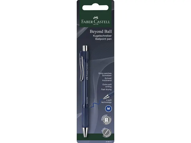 Balpen Faber-Castell Beyond Ball M blauw blisterkaart