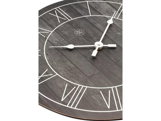 Horloge murale NeXtime 'Paul' Ø40cm bois marron foncé