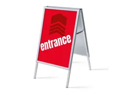 Stoepbord A1 complete set met print "ENTRANCE" Rood