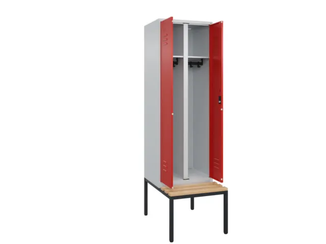 locker voor scheiding van kleding,HxBxD 2120x600x815mm,2vak