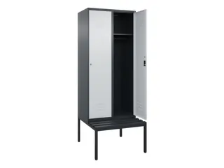 locker met bank,HxBxD 2120x800x815mm,2vak,vak B 400mm,cil.-slot - 2