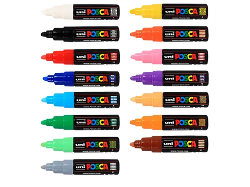 Verfstift Posca PC7M Brede Punt 4,5-5,5mm Zwart