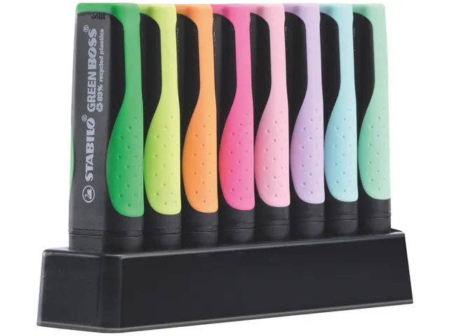 Surligneur STABILO GREEN BOSS 6070/8 pastel assorti 8 pièces