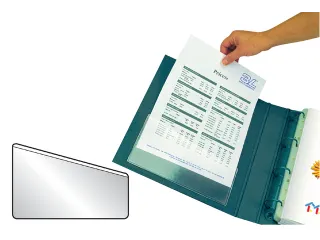 Insteektas Djois U-map 217x130mm zelfklevend PP transparant 5 stuks - 1