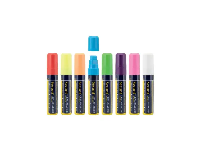 Krijtstift Securit Sma-720 Blokpunt 7-15mm Assorti 8 Stuks