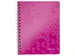 Notitieboek Leitz WOW A5 spiraal PP lijn roze