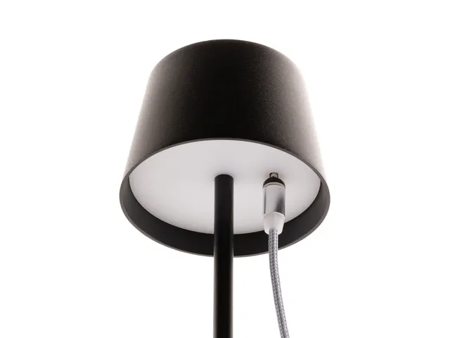 Lampe de table Securit MonteCarlo LED rechargeable dimmable noir