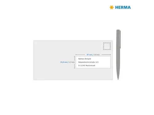 HERMA 4619 Premium etiketten A4 97x33,8mm Wit 3200 stuks