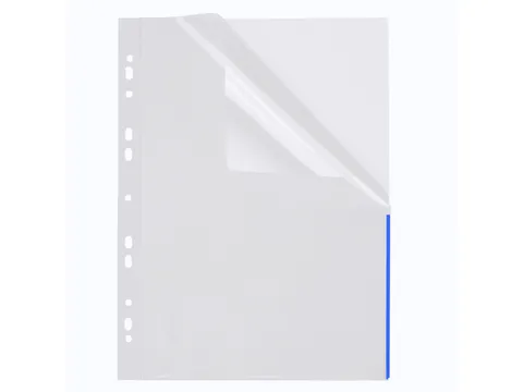 Pochette de présentation transparente Foldersys avec bande d'indexati