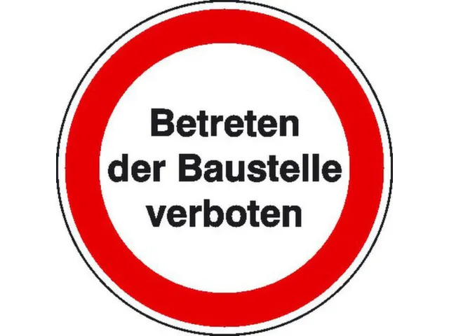 panneau d'interdiction Chantier interdit au public alu gaufré laqué