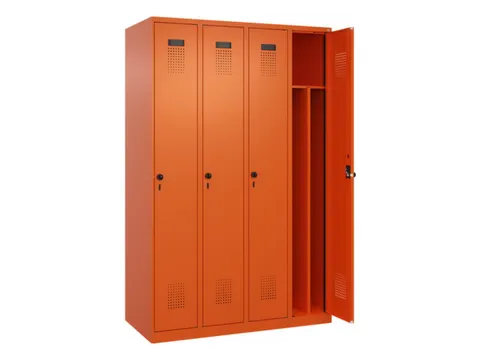 locker voor scheiding van kleding,HxBxD 1850x1200x500mm,4vak