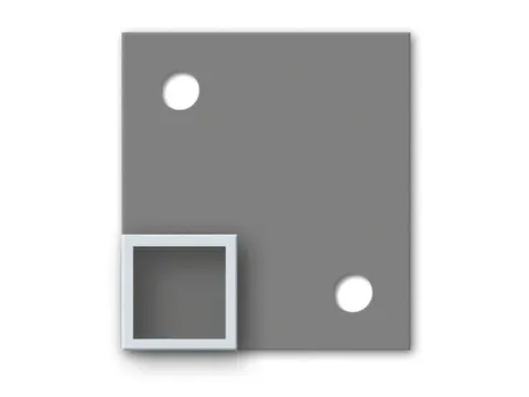 poteau d'angle p. parois de séparation H 2200mm RAL5002