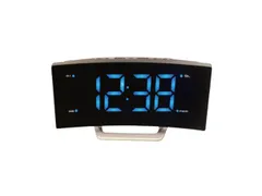 Wekkerradio Technoline WT 460 171x40x87mm zwart gebogen LED blauw
