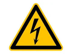 Waarschuwingsbord,V. Binnen/Buiten,Waarschuwing: Elektr. Spanning