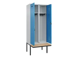 locker met bank,voor scheiding van kleding,HxBxD 2120x800x815mm,2vak