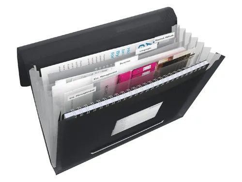Projectmap Vivida Pp A4 Zwart 6 Vaks
