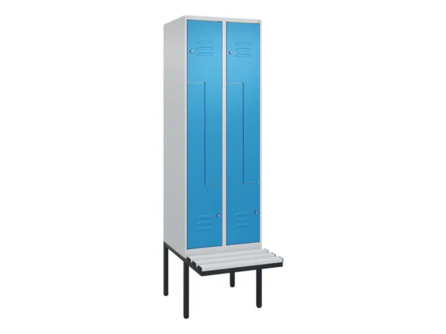 Z-garderobekast,HxBxD 2120x600x815mm,2vak,vak B 300mm,cil.-slot