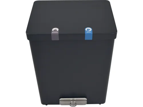 Brandveilige Pedaalemmer Recyclokick 2 Grafietgrijs 2x 34 liter