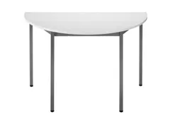 Tafel Halfrond 120x60 Cm Frame Antraciet Blad Lichtgrijs