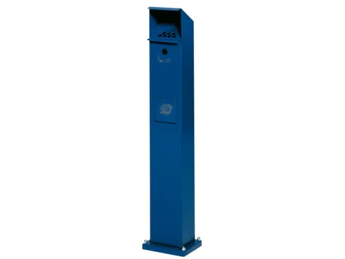 Combi-asbakstaander vierkant staalplaat 2/5 liter 1150x180x150mm Blauw