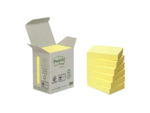 Memoblok 3M Post-it 653 38x51mm recycled geel
