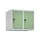 opzetkast,v. locker,2vak.,vak B 300mm,HxBxD 500x600x500mm,vleugeldeur