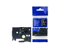 Labeltape Brother Compatible Tze-335 12Mm Wit Op Zwart