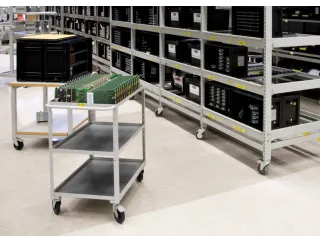 ESD-etagewagen,draagverm. 90kg,3etage(s),etage(s) met rubber laag - 3