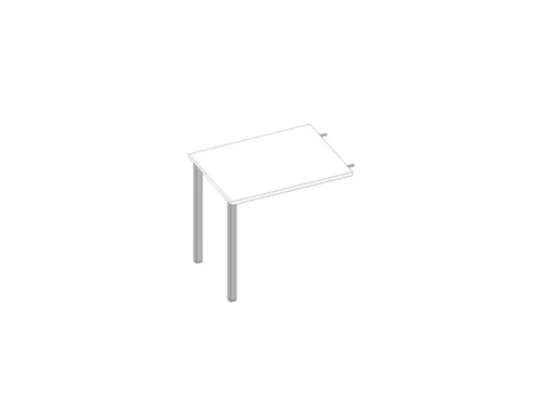 aanbouwtafel,v. 4voeten,HxBxD 730x800x600mm,blad wit