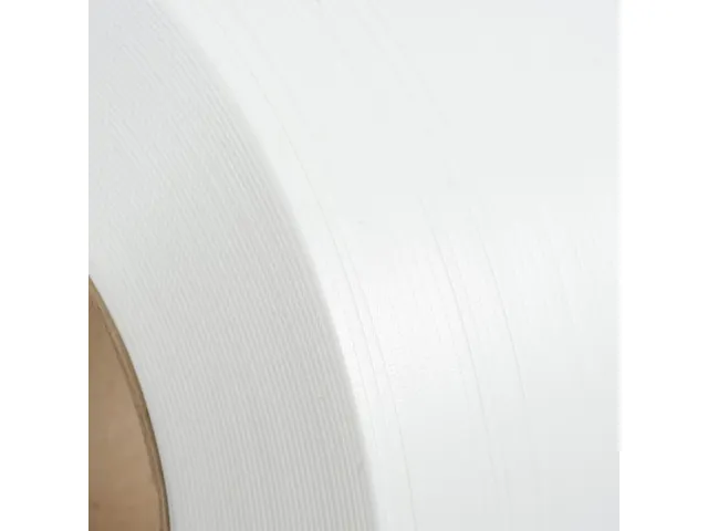 Feuillard PP 12x0,63mm Longueur 2100m Blanc 2 rouleaux