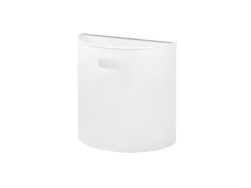afvalbak,20l,HxBxD 388x395x195mm,wandmontage,romp staal wit