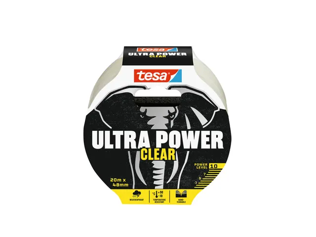 Reparatietape tesa Ultra Power Clear repair 20mx48mm transparant