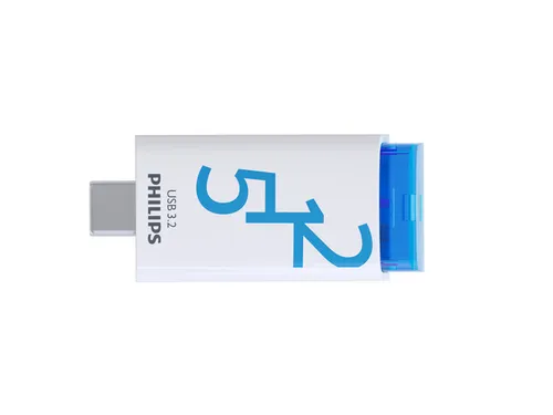 USB stick 3.2 Philips Click USB-C 512GB blauw
