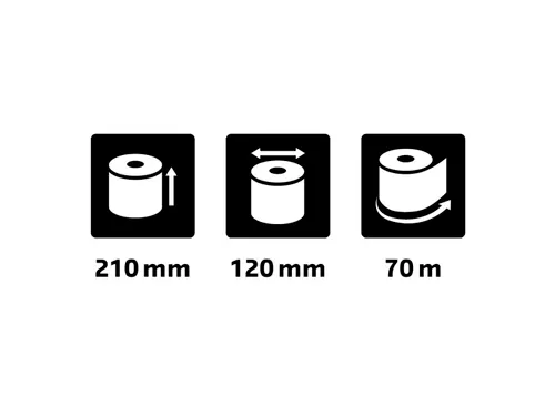 Rol Telex 210x120x25x70 2 lagen chemisch zelfkopiërend 57 Gram Wit