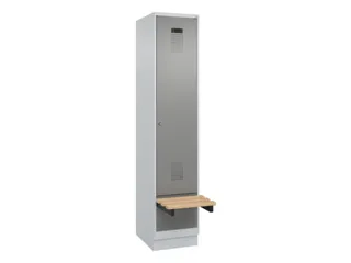 locker met bank,HxBxD 1950x400x815mm,1vak,vak B 400mm,cilinderslot - 2