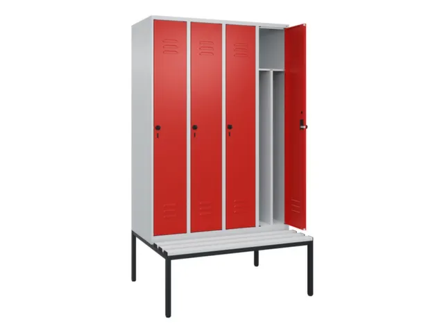 locker voor scheiding van kleding,HxBxD 2120x1200x815mm,4vak