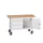 werkbank,HxBxD 830x1250x600mm,multiplexblad,uitrusting: 3laden,kast