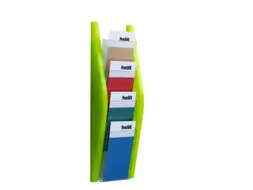 wandfolderhouder HxBxD 540x169x80mm v. 4xDIN lang Limegroen