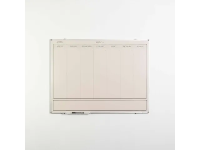 Weekplanner Elegance Engels softline profiel 8mm 90x120cm aluframe