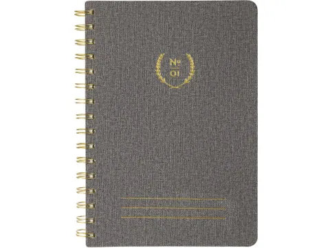Notitieboek Èccolo spiraal Grey lijn ca.15x20cm 80gr. 200pag.