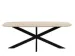 OUTLET Vergadertafel Harper Deens Ovaal 200x100cm Naturel blad met Spi