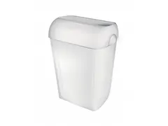 Afvalbak Kunststof Wit 23 Liter Half Open