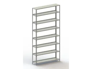 magazijnstelling,grondveld,HxBxD 2500x1254x304mm,veldl. 800kg - 1