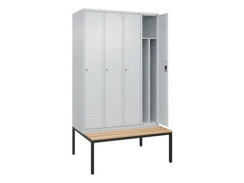locker voor scheiding van kleding,HxBxD 2120x1200x815mm,4vak