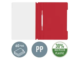 Snelhechter Leitz 4191 standaard A4 rood 30% gerecycled plastic - 2